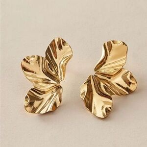 Elegant Gold Butterfly Earrings Women’s Jewelry Flowers Geometric